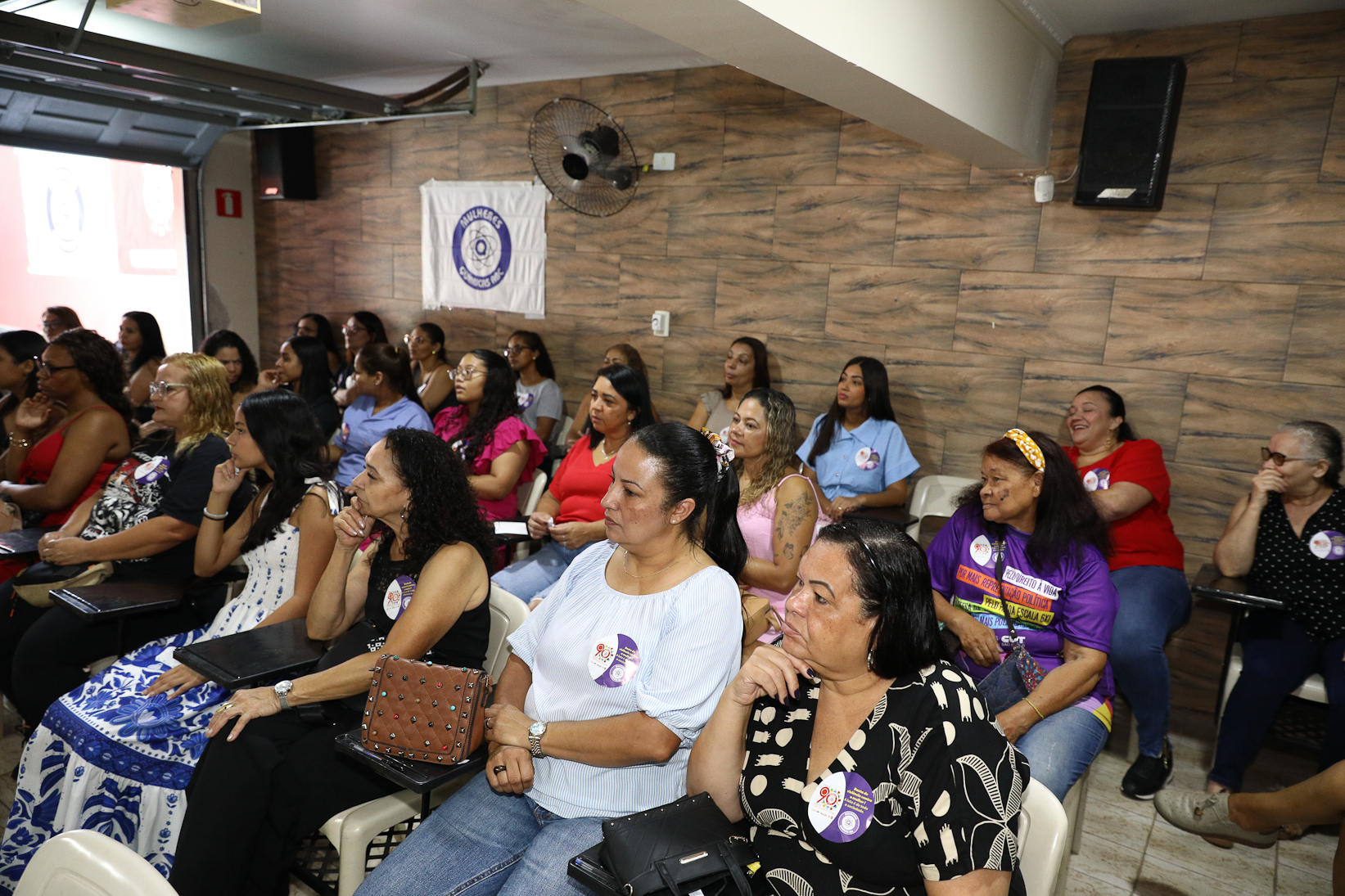 Roda de conversa entre as Mulheres Químicas do ABC com o tema; Combate á violência a mulher realizado na sede do Sindicato dos Químicos do BAC. Rua dos Brilhantes, 232 - Jardim Donini, Diadema/SP. Fotos Dino Santos. Brasil_20_03_2026.