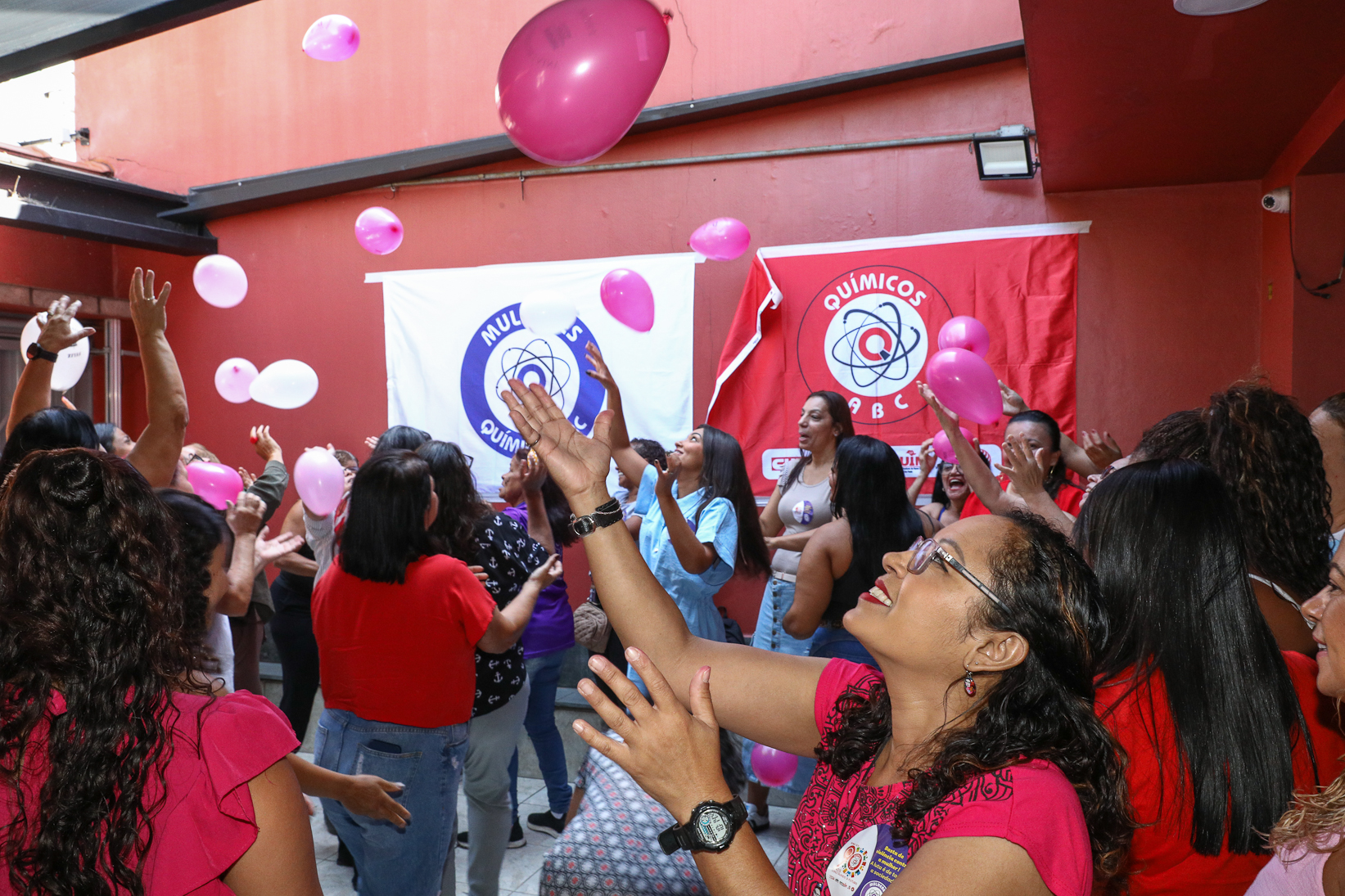 Roda de conversa entre as Mulheres Químicas do ABC com o tema; Combate á violência a mulher realizado na sede do Sindicato dos Químicos do BAC. Rua dos Brilhantes, 232 - Jardim Donini, Diadema/SP. Fotos Dino Santos. Brasil_20_03_2026.