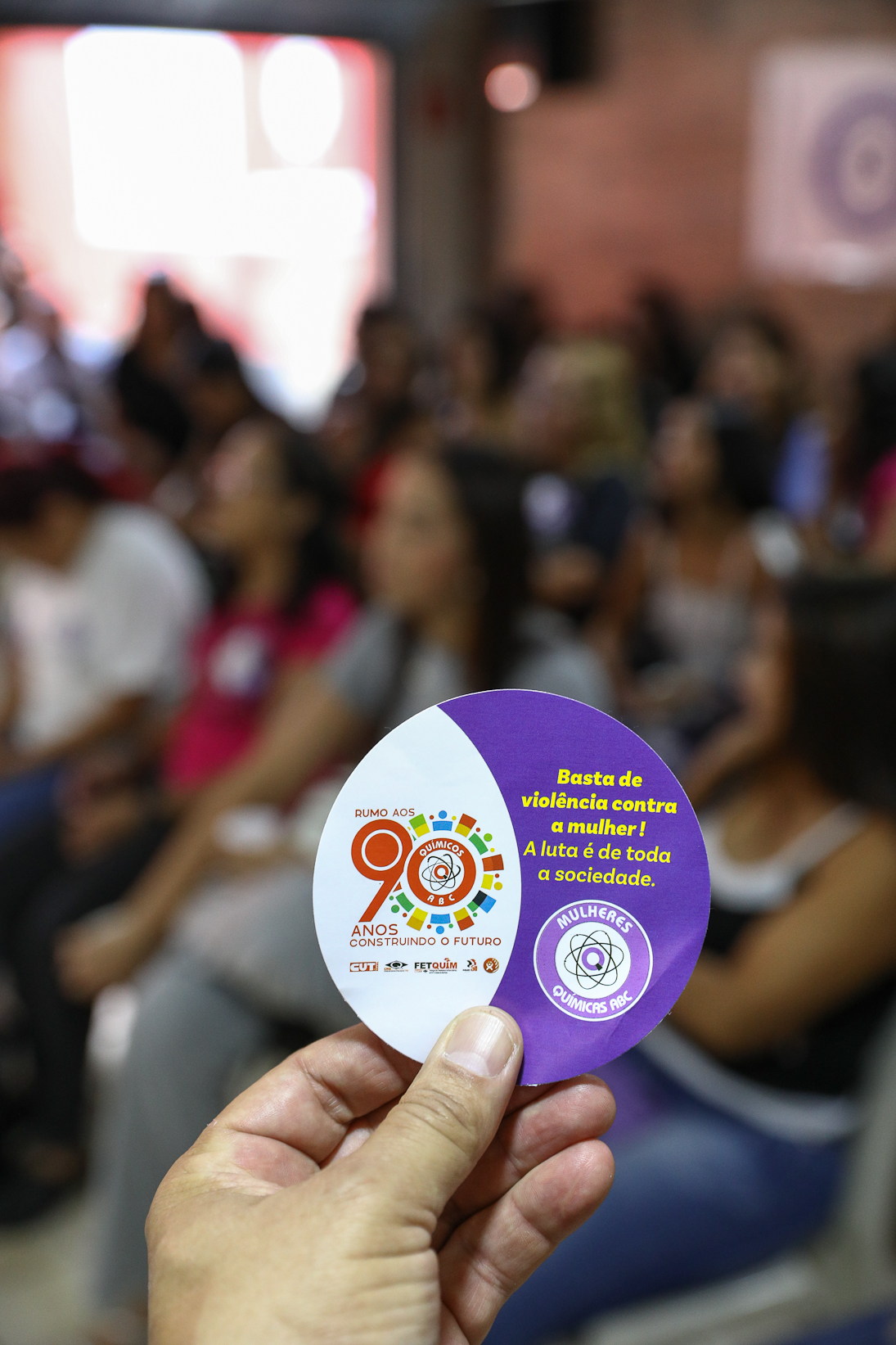 Roda de conversa entre as Mulheres Químicas do ABC com o tema; Combate á violência a mulher realizado na sede do Sindicato dos Químicos do BAC. Rua dos Brilhantes, 232 - Jardim Donini, Diadema/SP. Fotos Dino Santos. Brasil_20_03_2026.