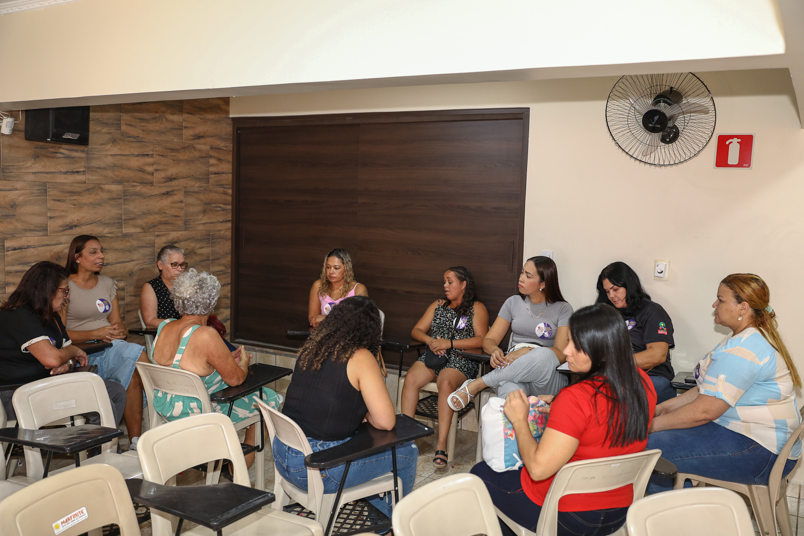 Roda de conversa entre as Mulheres Químicas do ABC com o tema; Combate á violência a mulher realizado na sede do Sindicato dos Químicos do BAC. Rua dos Brilhantes, 232 - Jardim Donini, Diadema/SP. Fotos Dino Santos. Brasil_20_03_2026.