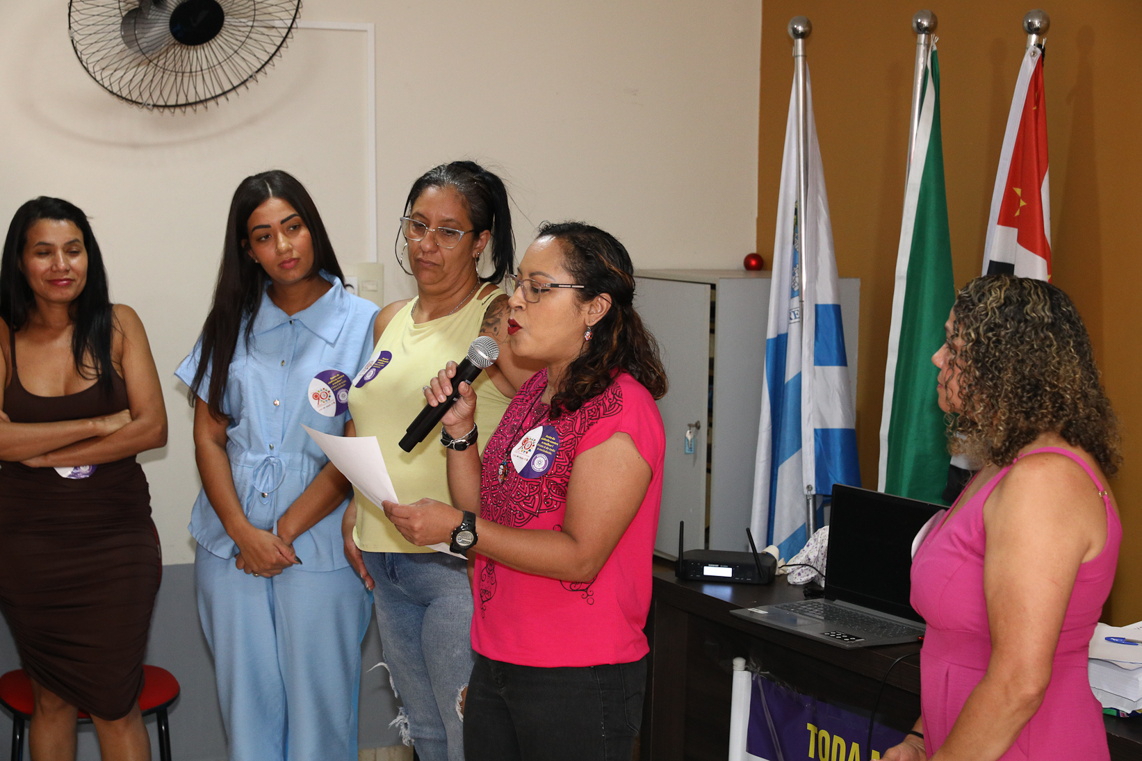 Roda de conversa entre as Mulheres Químicas do ABC com o tema; Combate á violência a mulher realizado na sede do Sindicato dos Químicos do BAC. Rua dos Brilhantes, 232 - Jardim Donini, Diadema/SP. Fotos Dino Santos. Brasil_20_03_2026.
