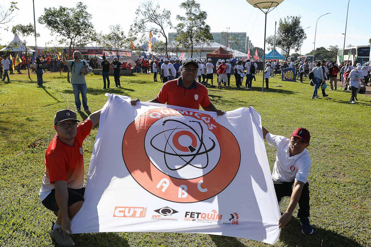 CONCLAT - Marcha da Classe Trabalhadora/DF concentração na Praça da Cidadania e macha até o espelho da água no Congresso. Fotos Dino Santos. Brasil_15_04_2026.