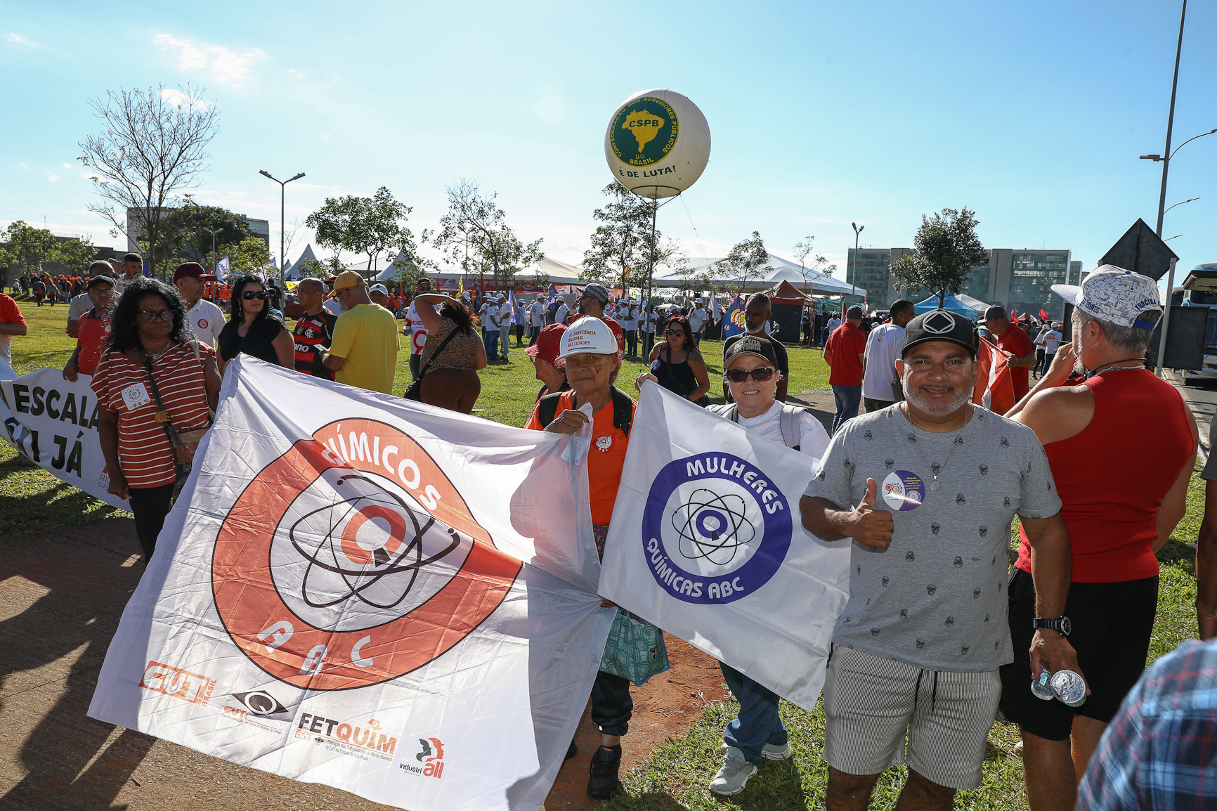 CONCLAT - Marcha da Classe Trabalhadora/DF concentração na Praça da Cidadania e macha até o espelho da água no Congresso. Fotos Dino Santos. Brasil_15_04_2026.