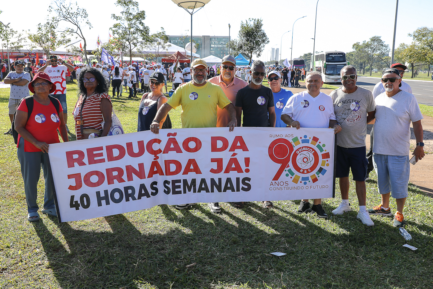 CONCLAT - Marcha da Classe Trabalhadora/DF concentração na Praça da Cidadania e macha até o espelho da água no Congresso. Fotos Dino Santos. Brasil_15_04_2026.