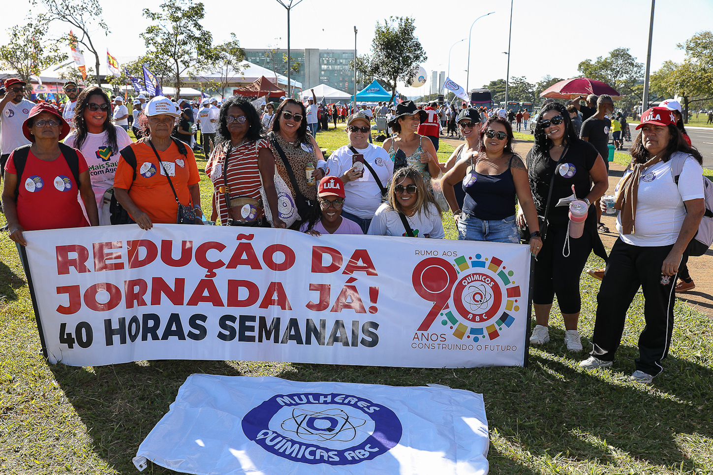 CONCLAT - Marcha da Classe Trabalhadora/DF concentração na Praça da Cidadania e macha até o espelho da água no Congresso. Fotos Dino Santos. Brasil_15_04_2026.