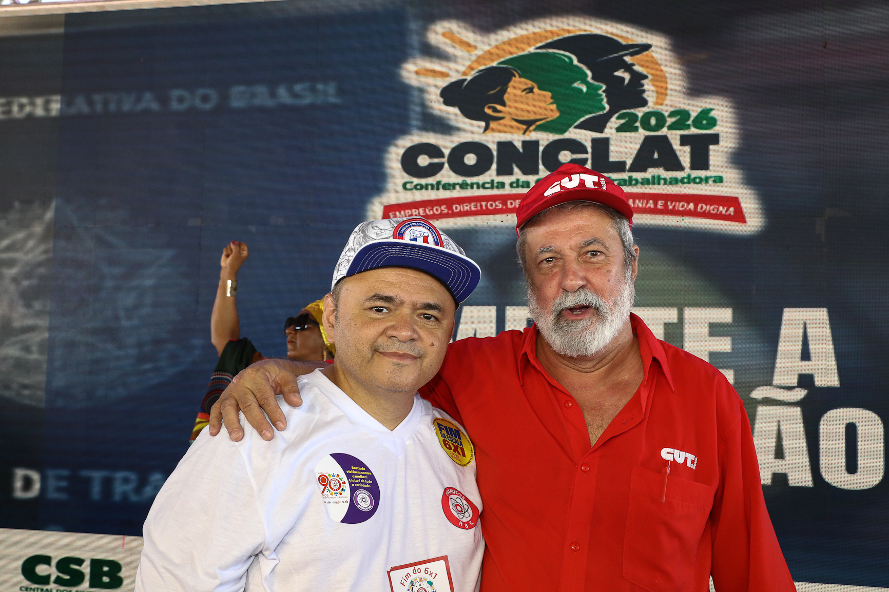 CONCLAT - Marcha da Classe Trabalhadora/DF concentração na Praça da Cidadania e macha até o espelho da água no Congresso. Fotos Dino Santos. Brasil_15_04_2026.