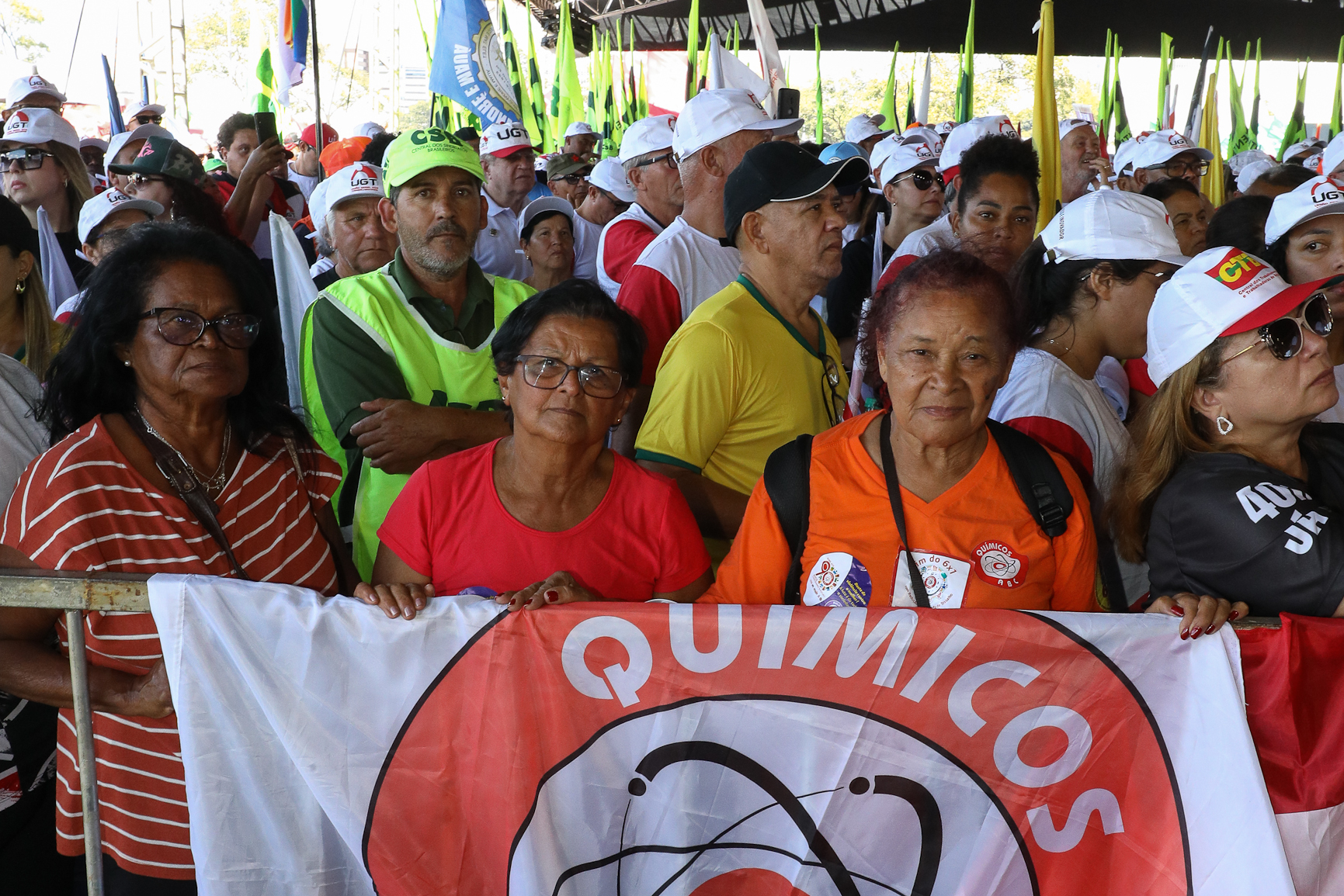 CONCLAT - Marcha da Classe Trabalhadora/DF concentração na Praça da Cidadania e macha até o espelho da água no Congresso. Fotos Dino Santos. Brasil_15_04_2026.