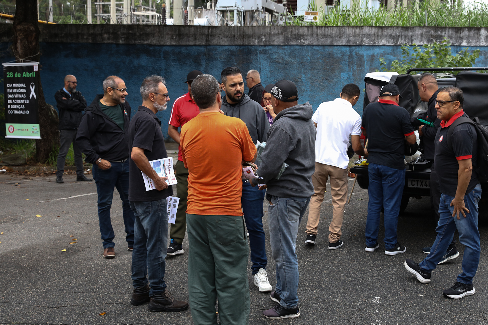Ato em memória as vítimas de acidentes e doenças relacionadas ao trabalho na empresa GRAX Lubrificantes Especiais. Rua Zequinha de Abreu, 668 - Jd. Sonia Maria/Mauá-SP. Fotos Dino Santos. Brasil_28_04_2026. 