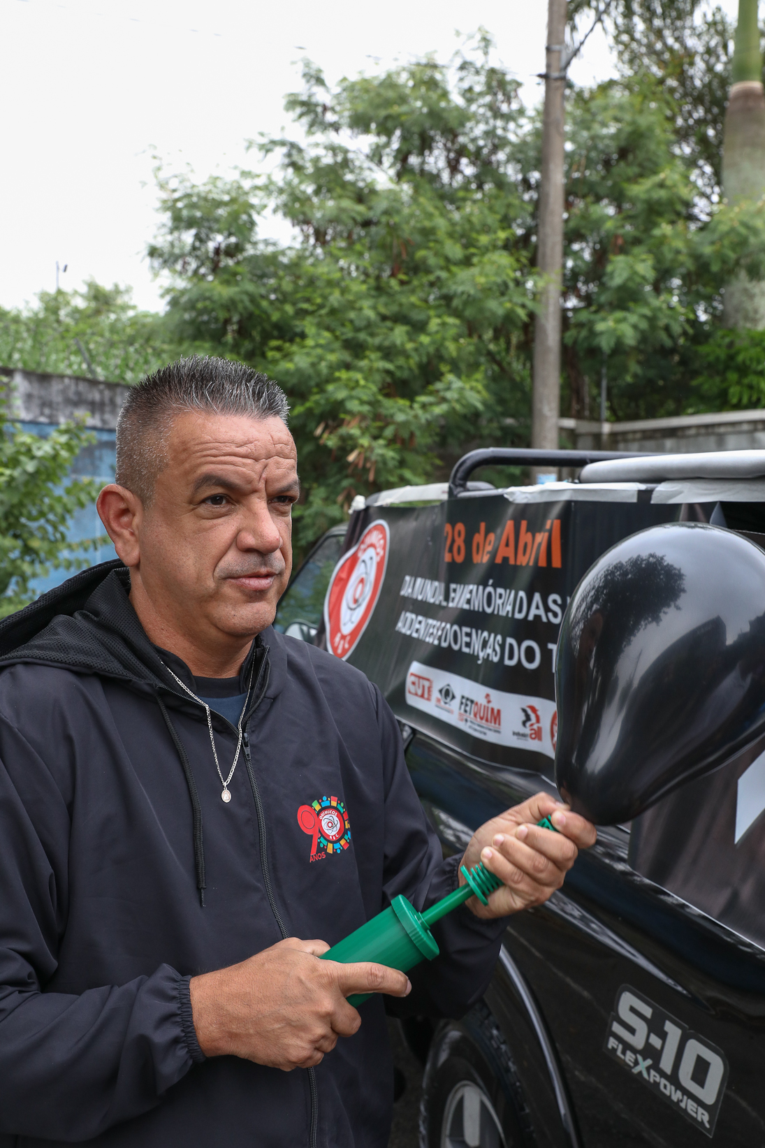 Ato em memória as vítimas de acidentes e doenças relacionadas ao trabalho na empresa GRAX Lubrificantes Especiais. Rua Zequinha de Abreu, 668 - Jd. Sonia Maria/Mauá-SP. Fotos Dino Santos. Brasil_28_04_2026. 