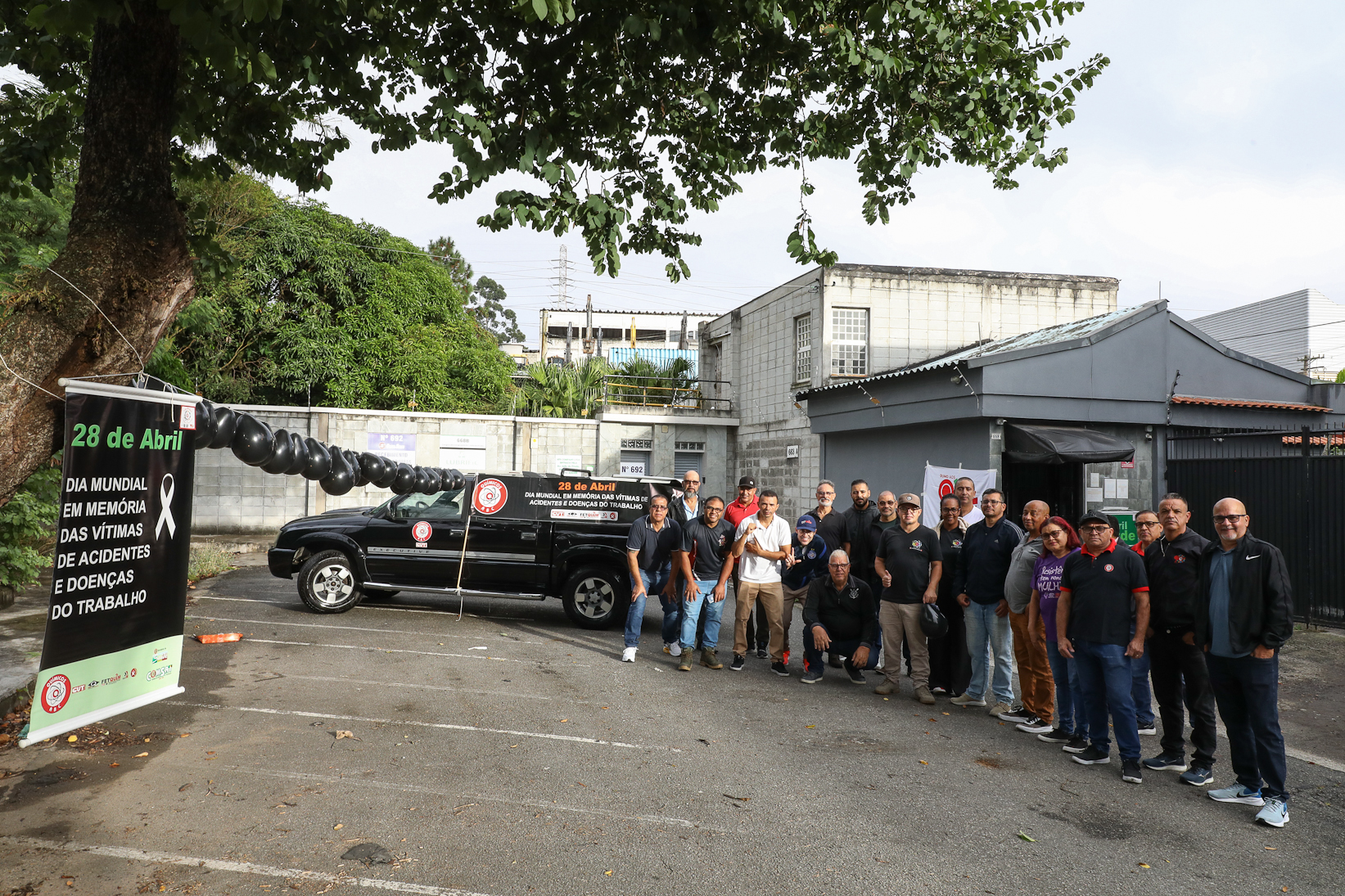 Ato em memória as vítimas de acidentes e doenças relacionadas ao trabalho na empresa GRAX Lubrificantes Especiais. Rua Zequinha de Abreu, 668 - Jd. Sonia Maria/Mauá-SP. Fotos Dino Santos. Brasil_28_04_2026. 