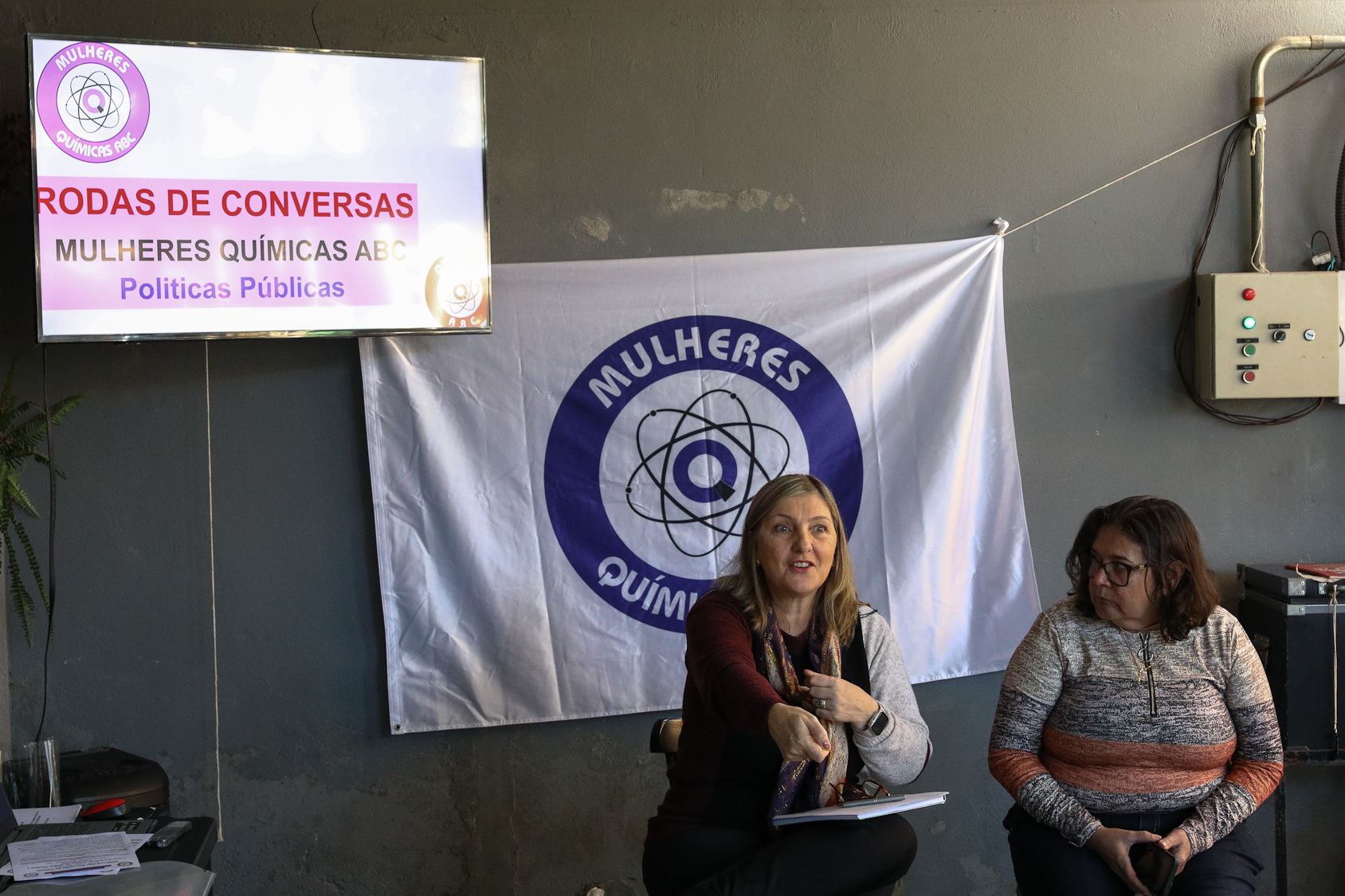 Roda de conversa das Mulheres Químicas do ABC sobre as políticas públicas para as mulheres realizada na Sociedade Amigos do Jardim Valdibia e Lauro Gomes. Rua Sebastião Souto, 15 - SBC. Fotos Dino Santos. Brasil_27_06_2026.
