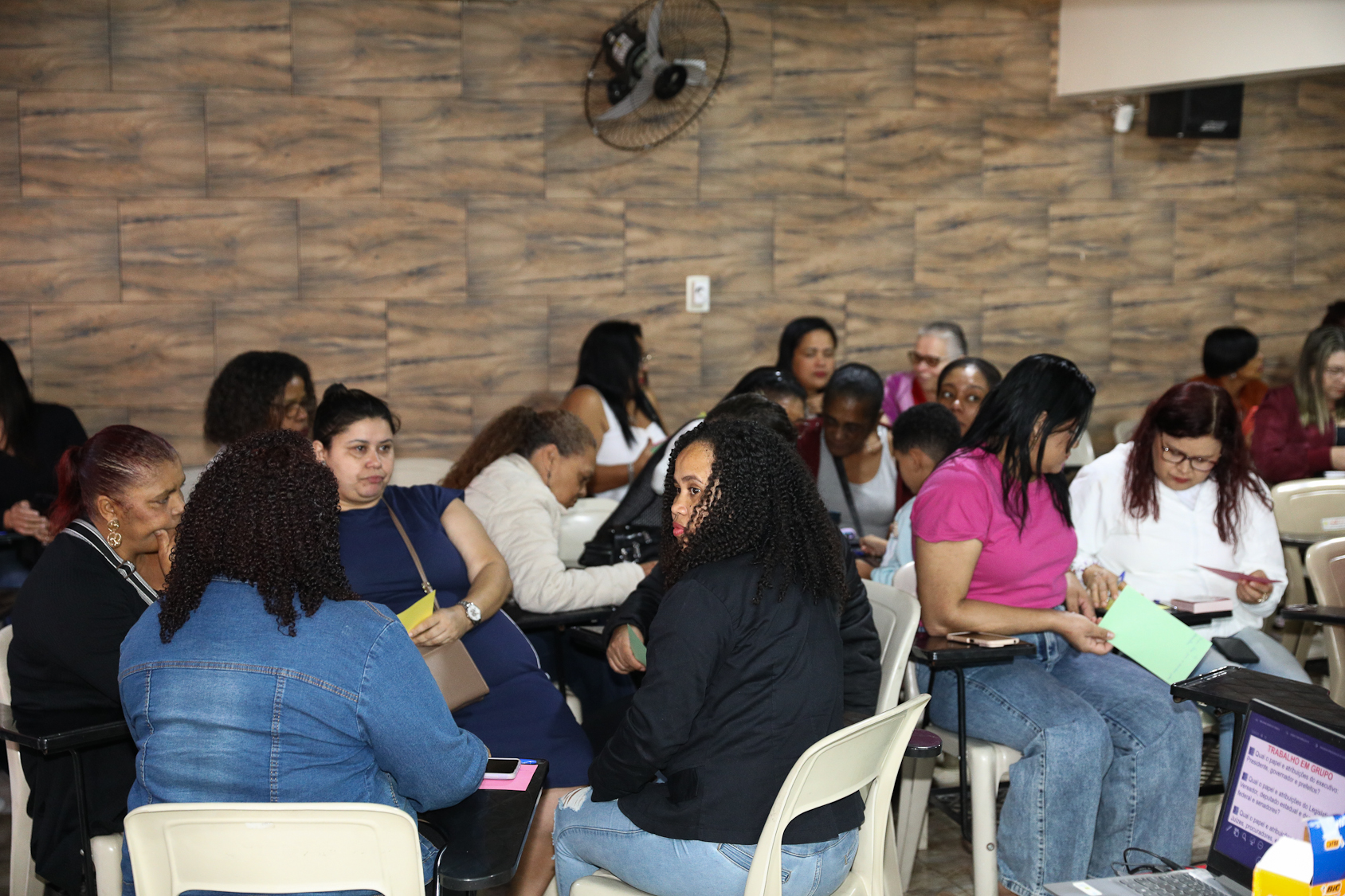 Roda de conversa com as mulheres da categoria Química do ABC sobre políticas públicas com a vereadora Ana Nice realizado na regional de Diadema. Fotos Dino Santos. Brasil_01_08_2026.