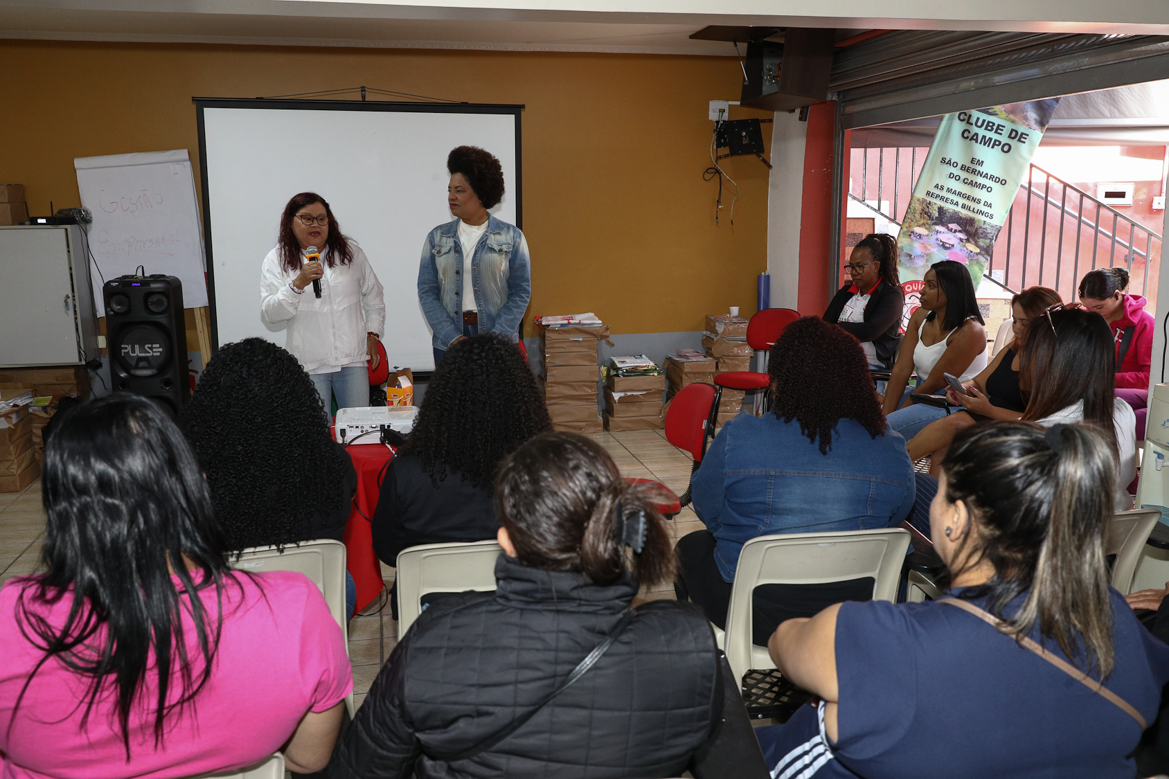 Roda de conversa com as mulheres da categoria Química do ABC sobre políticas públicas com a vereadora Ana Nice realizado na regional de Diadema. Fotos Dino Santos. Brasil_01_08_2026.
