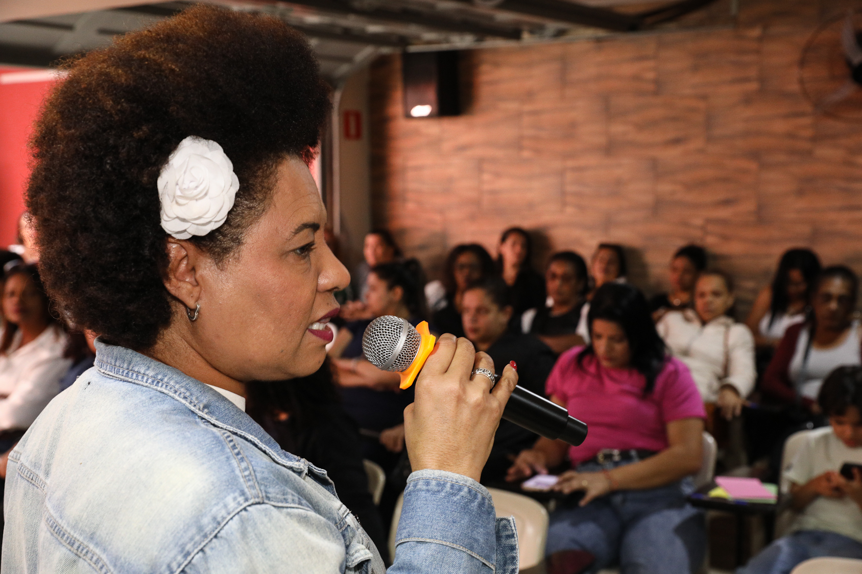 Roda de conversa com as mulheres da categoria Química do ABC sobre políticas públicas com a vereadora Ana Nice realizado na regional de Diadema. Fotos Dino Santos. Brasil_01_08_2026.