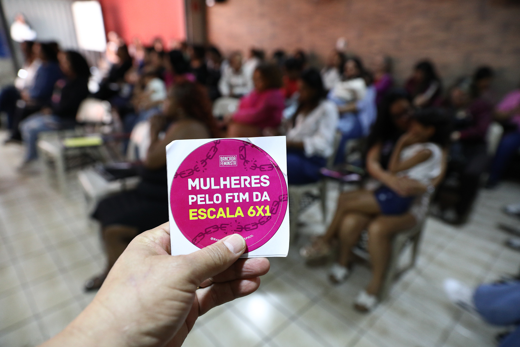 Roda de conversa com as mulheres da categoria Química do ABC sobre políticas públicas com a vereadora Ana Nice realizado na regional de Diadema. Fotos Dino Santos. Brasil_01_08_2026.