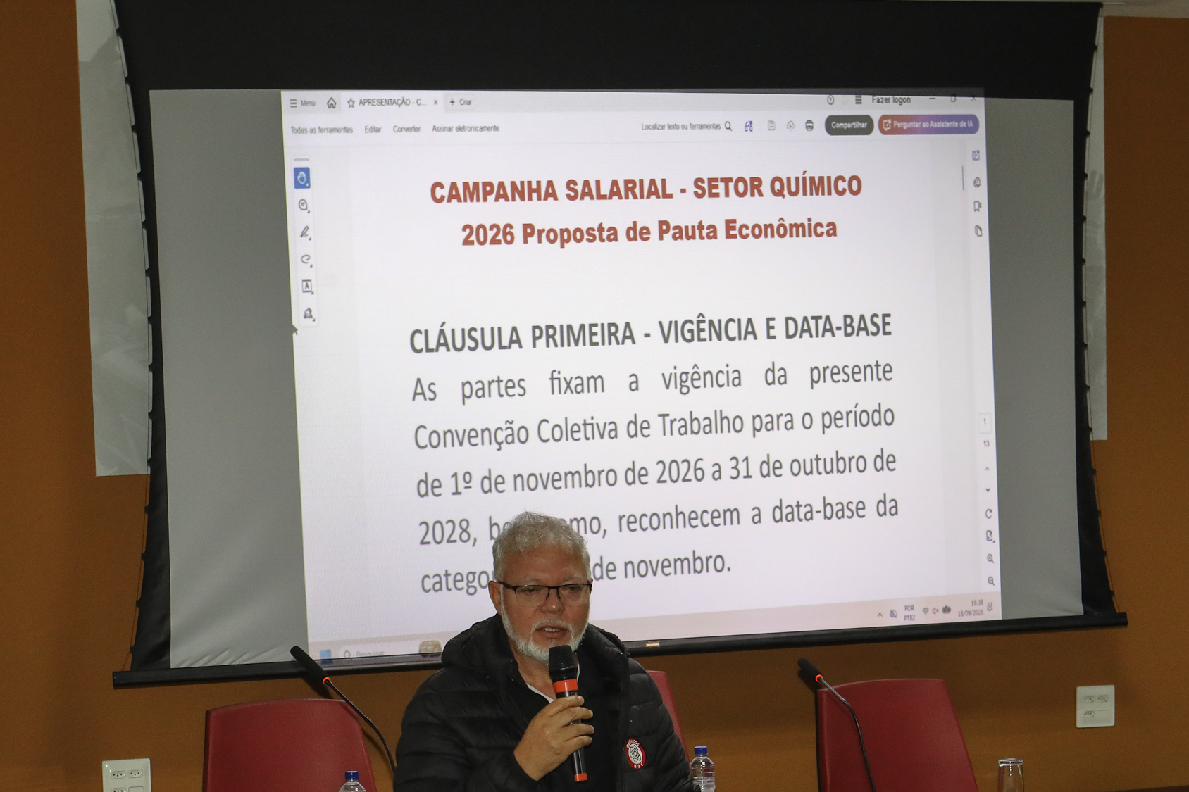 Assembleia da campanha salarial 2026/2027 realiza na Sede do Sindicato dos Químicos do ABC dia 18 de setembro de 2026.