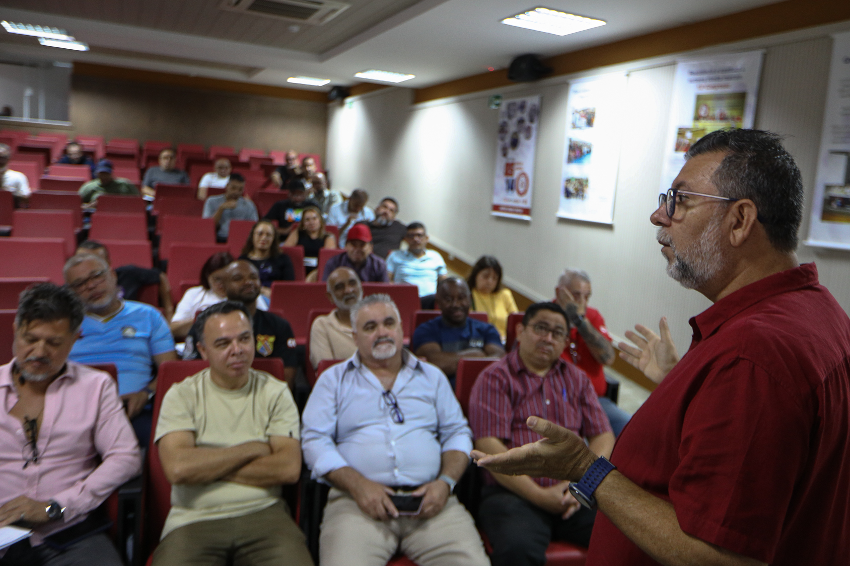 Análise de Conjuntura com foco nas eleições 2026 realizado no Sindicato dos Químicos do ABC. 