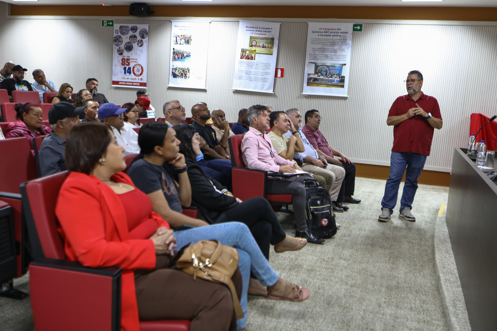 Análise de Conjuntura com foco nas eleições 2026 realizado no Sindicato dos Químicos do ABC. 