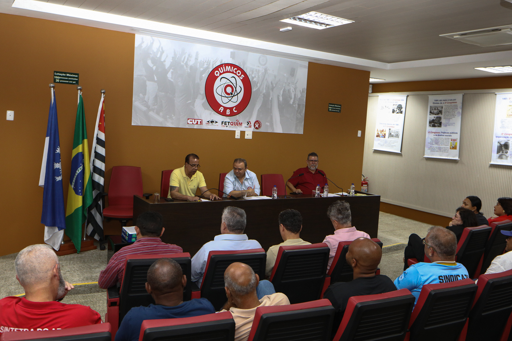 Análise de Conjuntura com foco nas eleições 2026 realizado no Sindicato dos Químicos do ABC. 