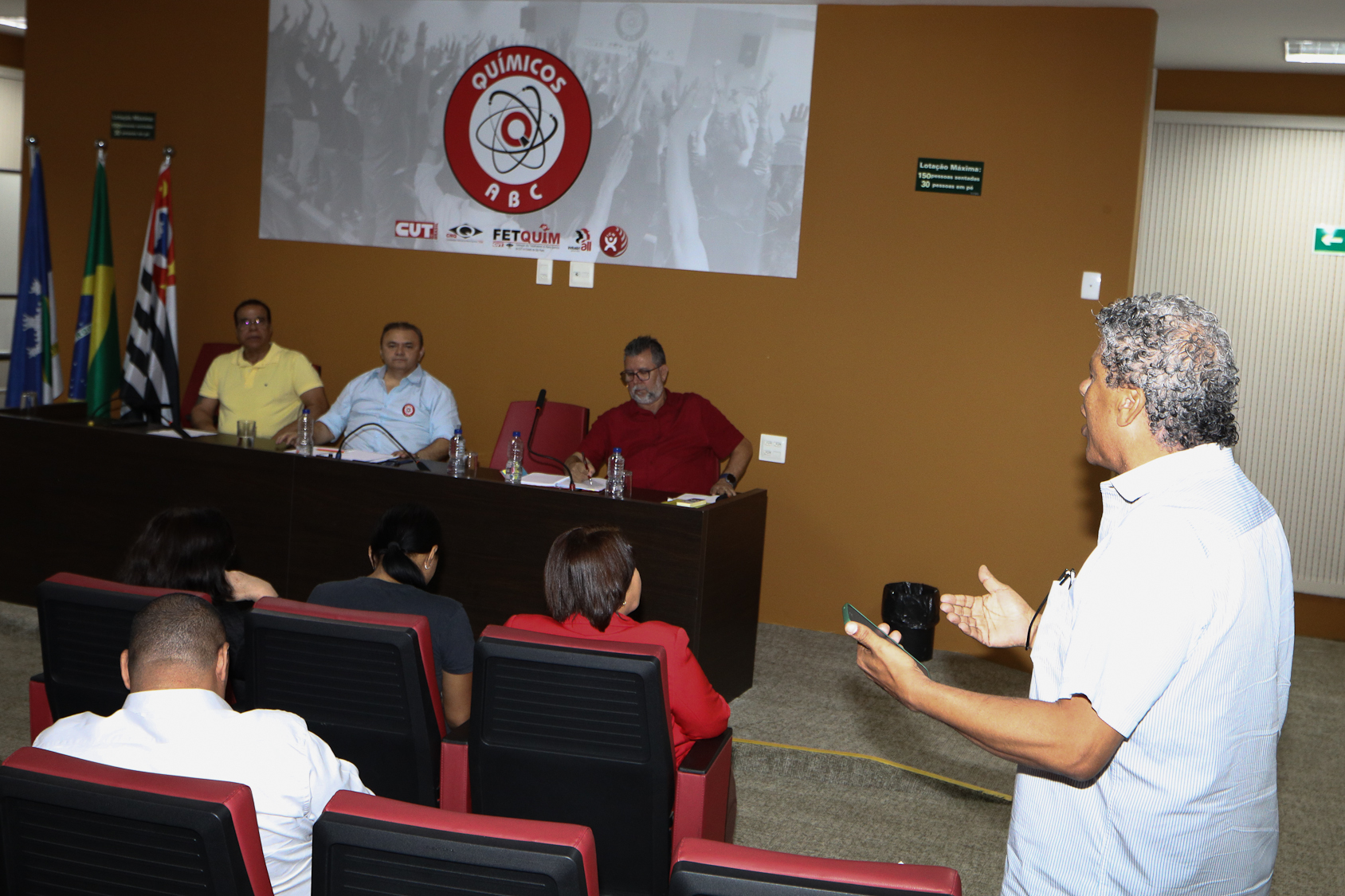 Análise de Conjuntura com foco nas eleições 2026 realizado no Sindicato dos Químicos do ABC. 