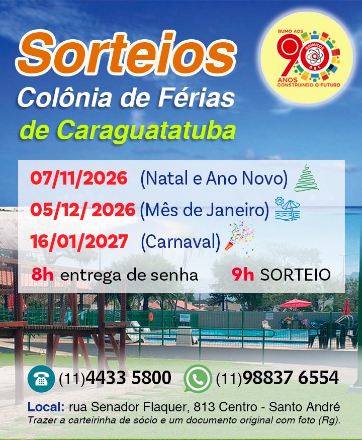 Sorteio Colônia de Férias